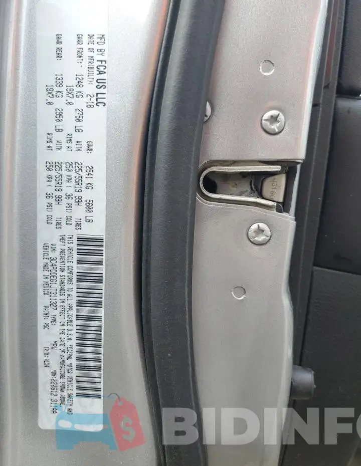 3C4PDDEG1JT311327 Photo# 13