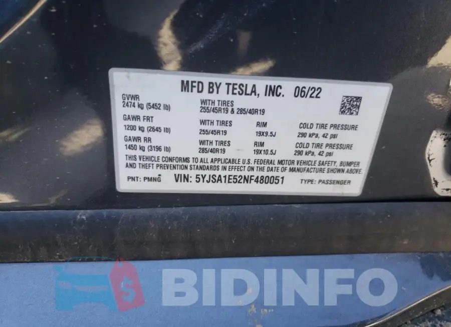 5YJSA1E52NF480051 Photo# 12
