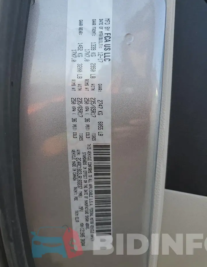 2C4RC1BG3JR183237 Photo# 14