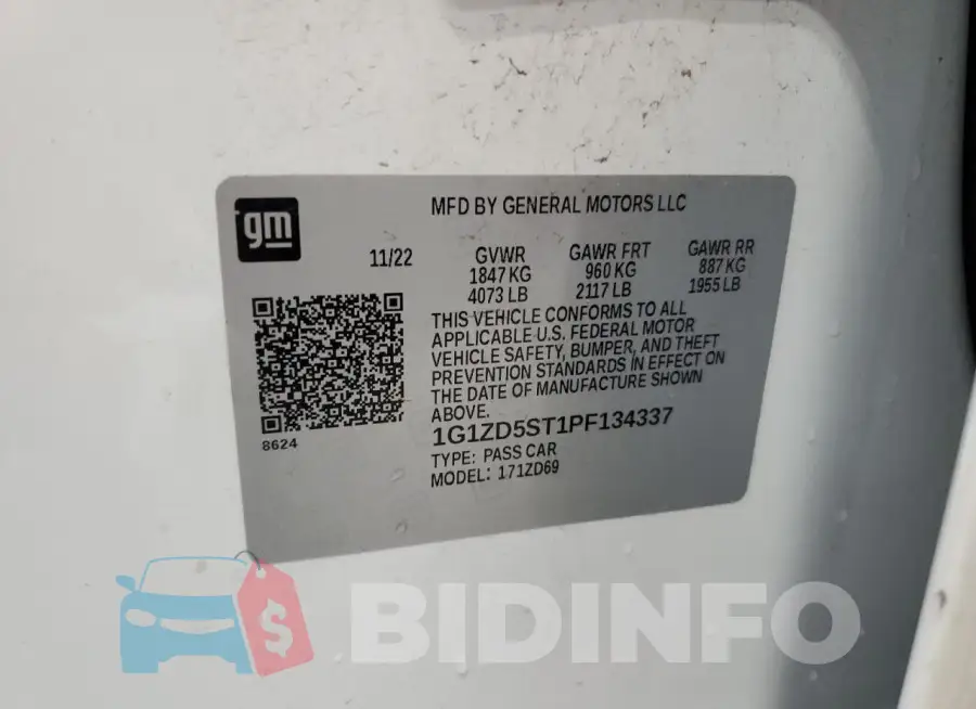 1G1ZD5ST1PF134337 Photo# 13