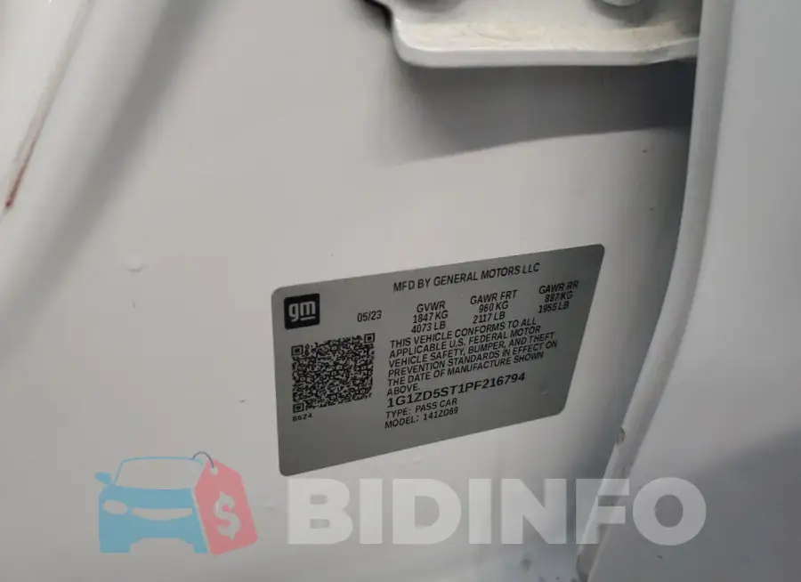1G1ZD5ST1PF216794 Photo# 12