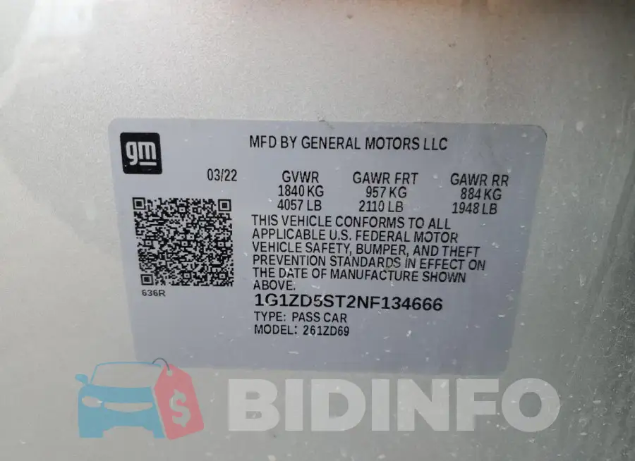 1G1ZD5ST2NF134666 Photo# 12
