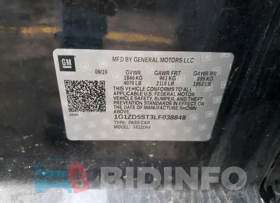 1G1ZD5ST3LF038848 Photo# 12