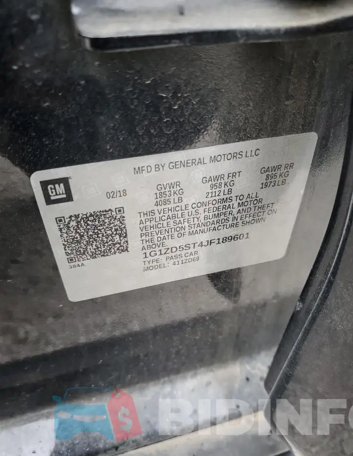 1G1ZD5ST4JF189601 Photo# 12