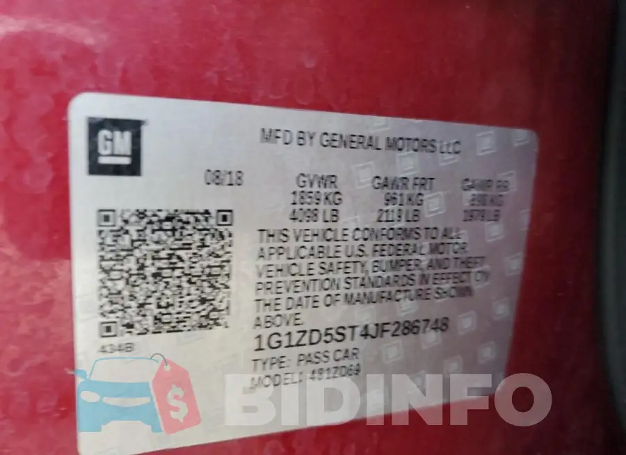 1G1ZD5ST4JF286748 Photo# 12