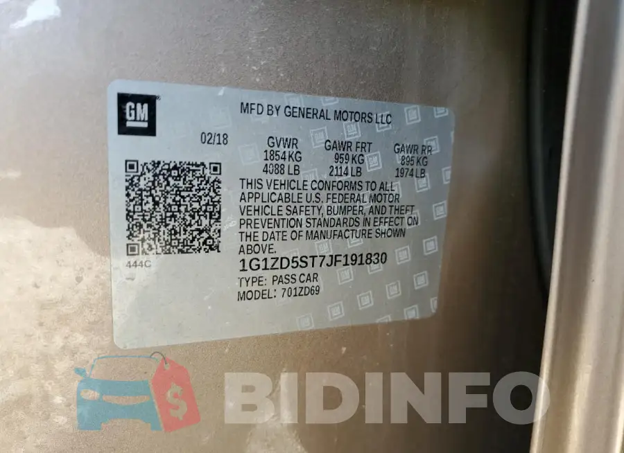 1G1ZD5ST7JF191830 Photo# 12