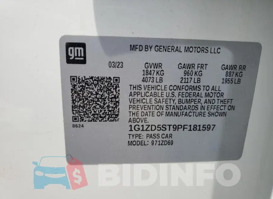 1G1ZD5ST9PF181597 Photo# 12