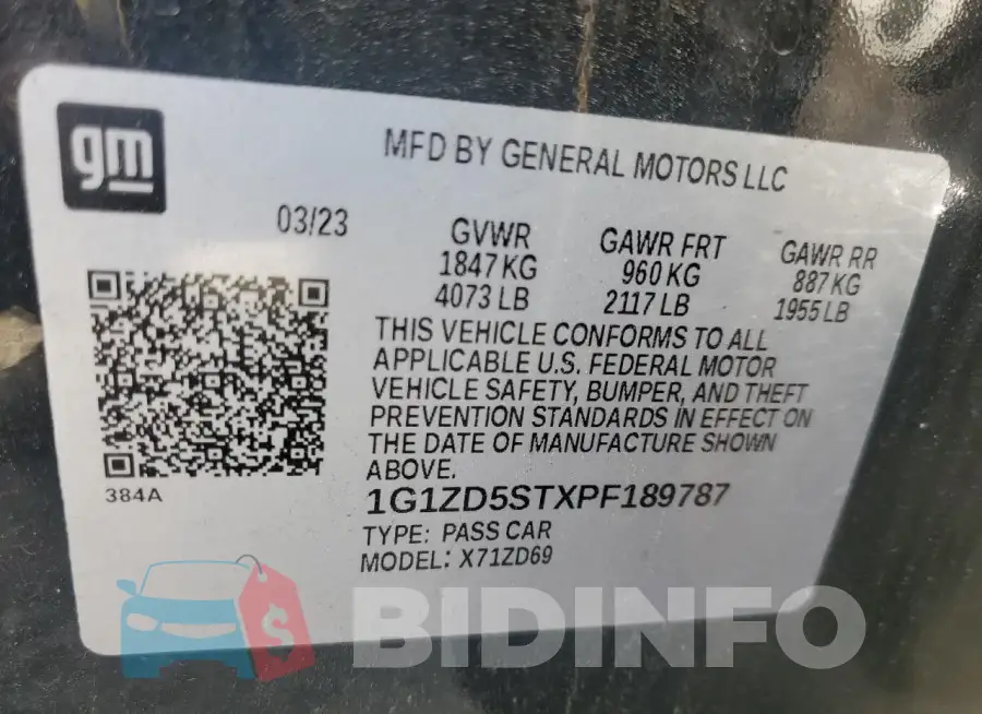 1G1ZD5STXPF189787 Photo# 12