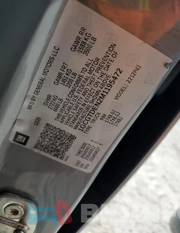 1GCGTDEN2M1195472 Photo# 12