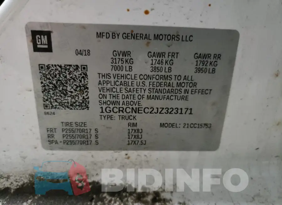 1GCRCNEC2JZ323171 Photo# 12