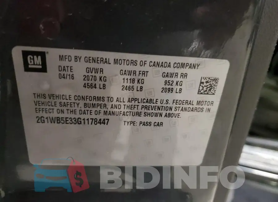 2G1WB5E33G1178447 Photo# 12