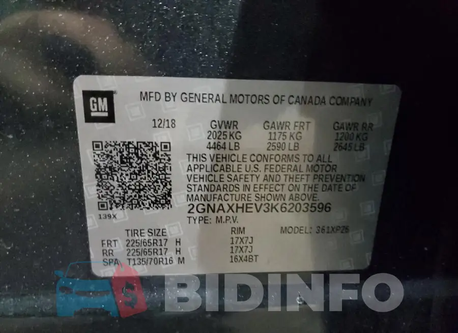 2GNAXHEV3K6203596 Photo# 13