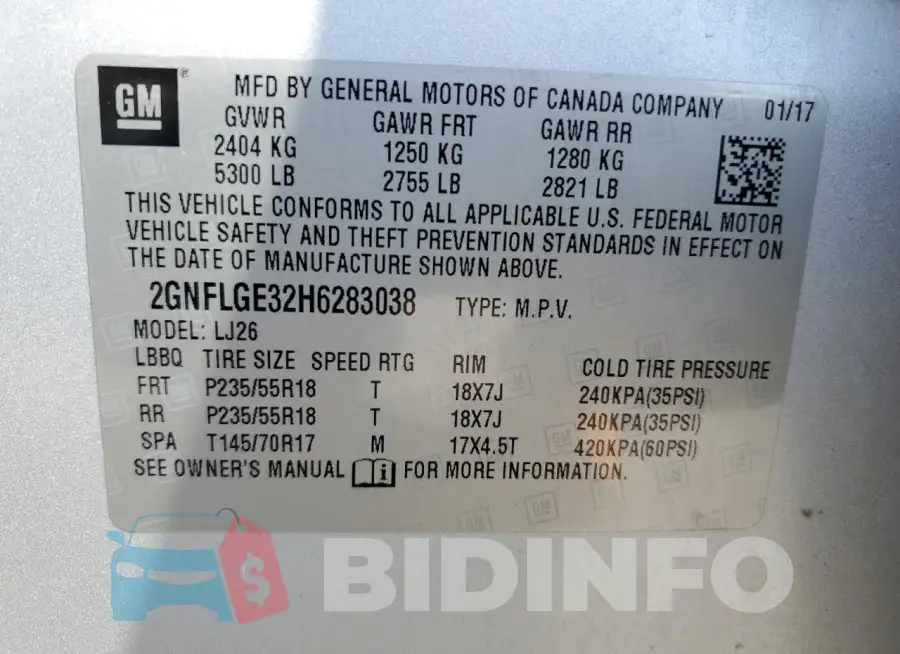 2GNFLGE32H6283038 Photo# 13