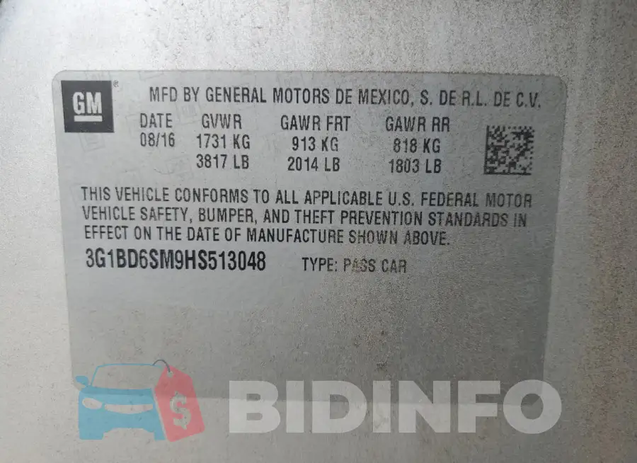 3G1BD6SM9HS513048 Photo# 12