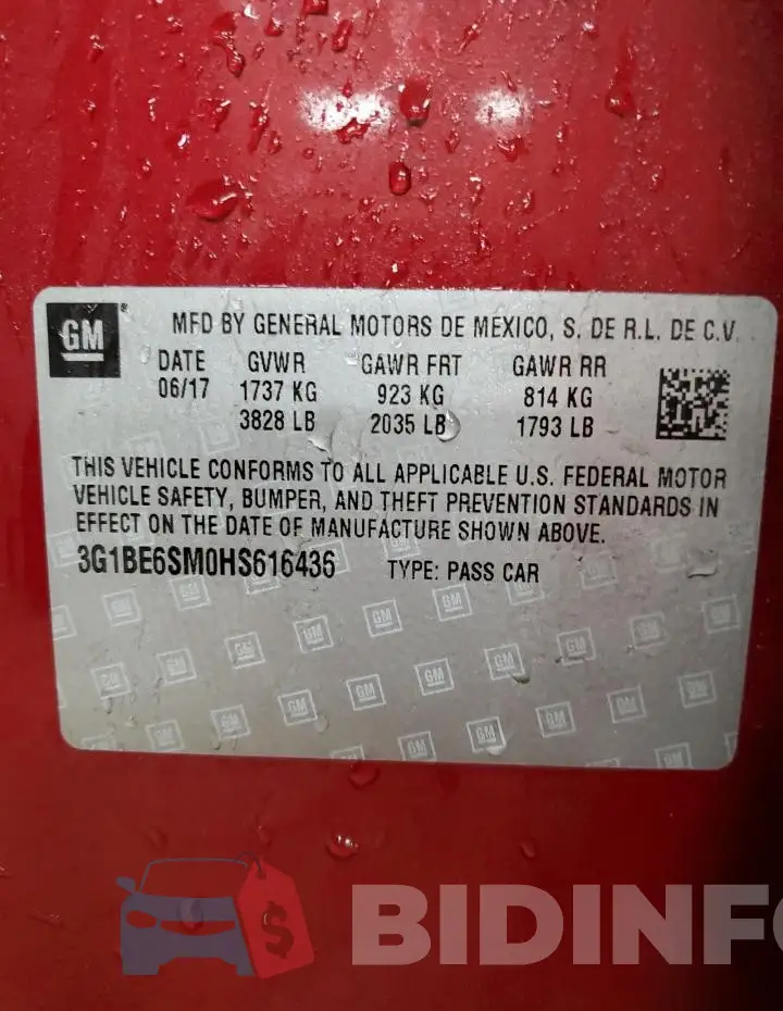 3G1BE6SM0HS616436 Photo# 12