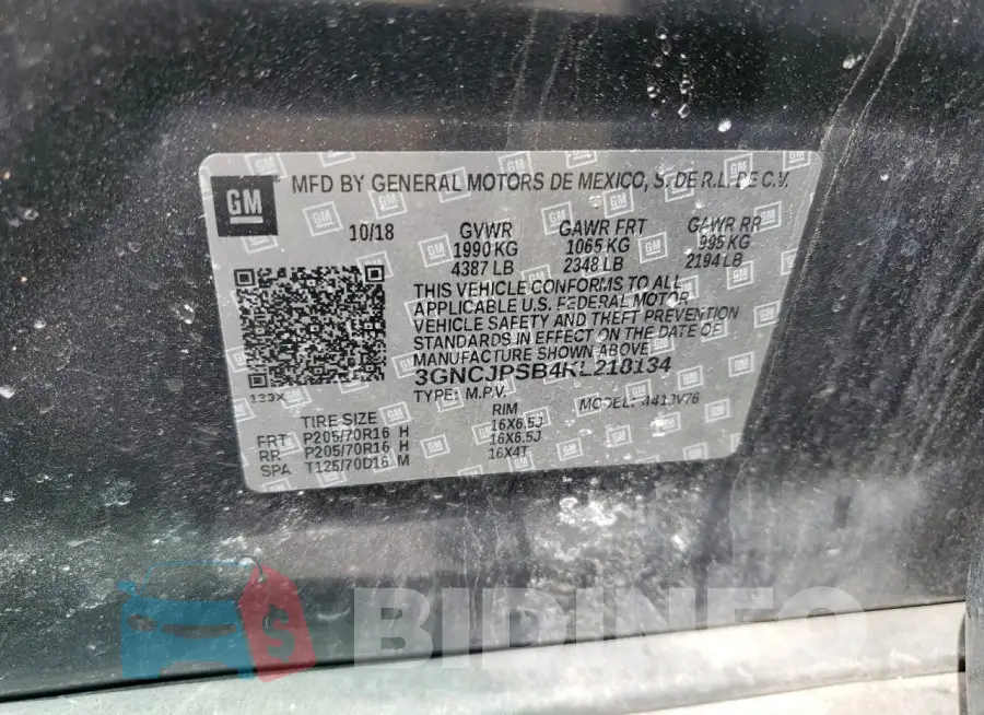 3GNCJPSB4KL218134 Photo# 14