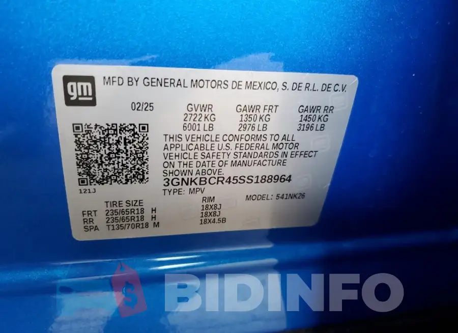 3GNKBCR45SS188964 Photo# 14