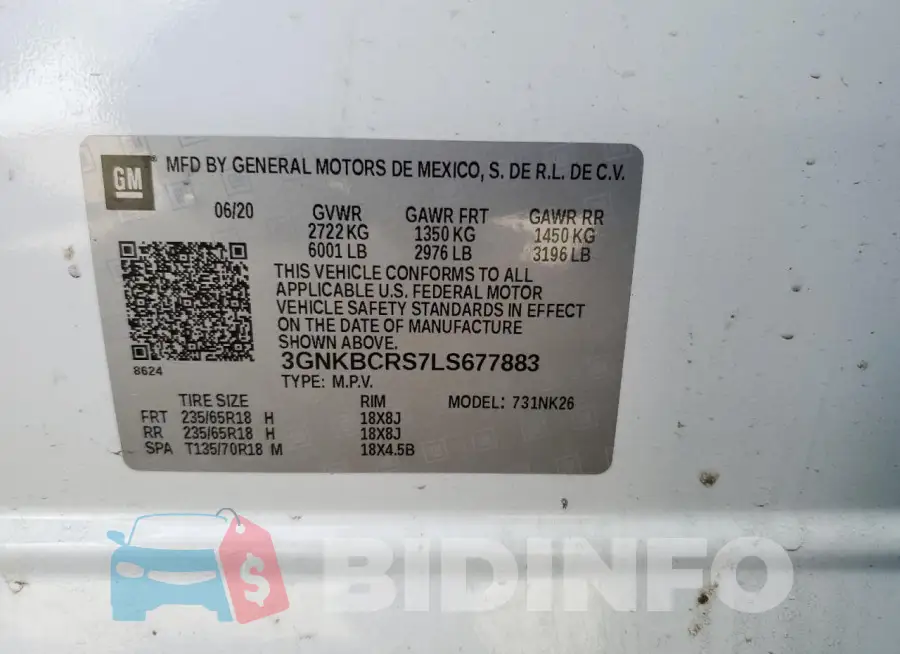 3GNKBCRS7LS677883 Photo# 13