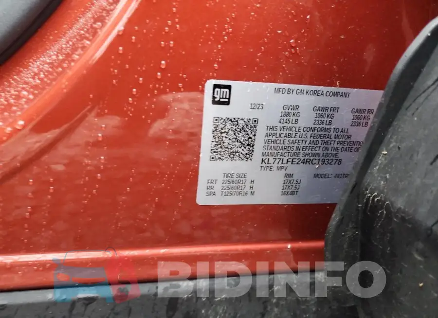 KL77LFE24RC193278 Photo# 12