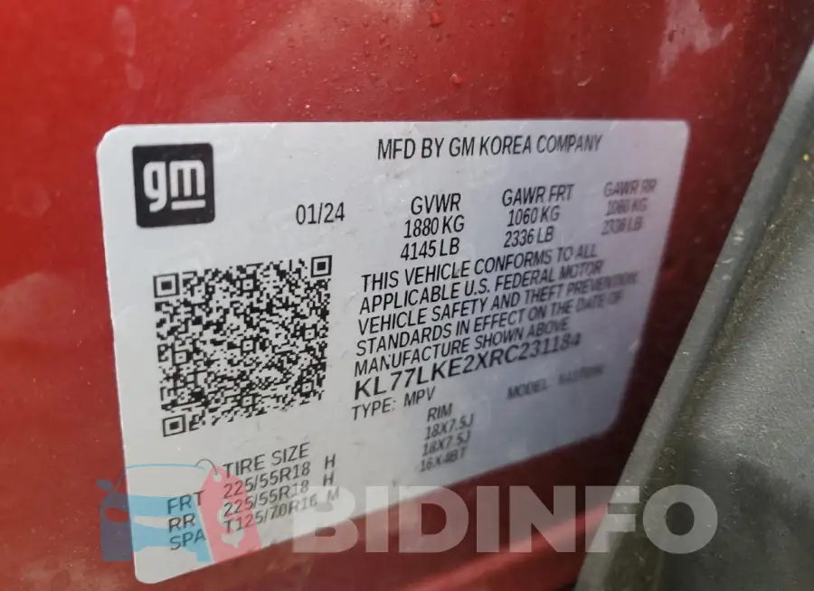KL77LKE2XRC231184 Photo# 13