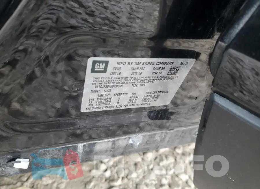 KL7CJPSB7KB896500 Photo# 14