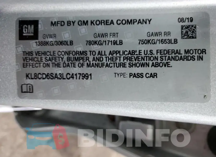 KL8CD6SA3LC417991 Photo# 13