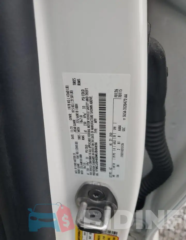 1FMCU0H60MUB06856 Photo# 12