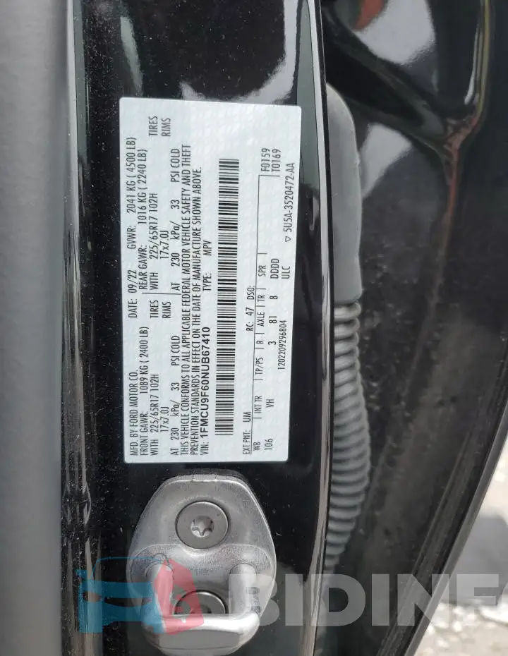 1FMCU9F60NUB67410 Photo# 13