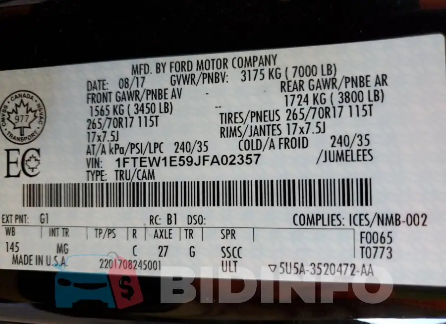 1FTEW1E59JFA02357 Photo# 12