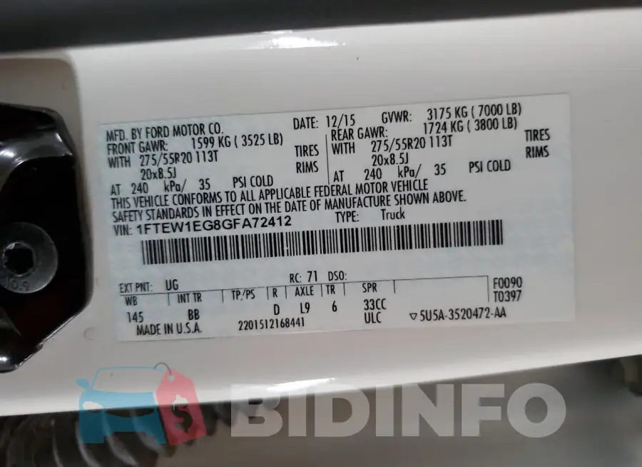 1FTEW1EG8GFA72412 Photo# 12