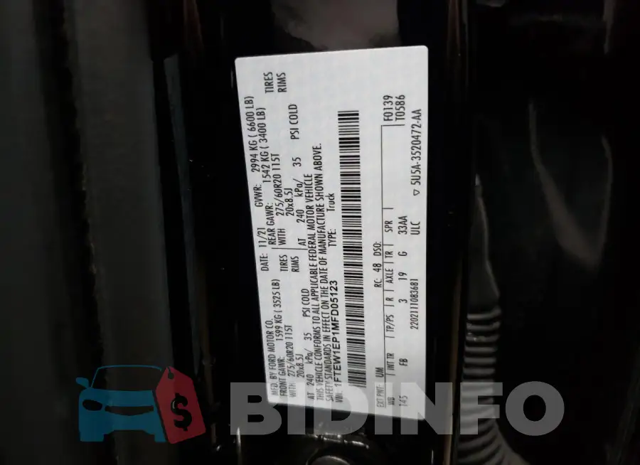 1FTEW1EP1MFD05123 Photo# 12