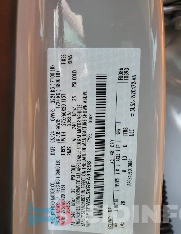 1FTFW5L5XRFA91298 Photo# 12