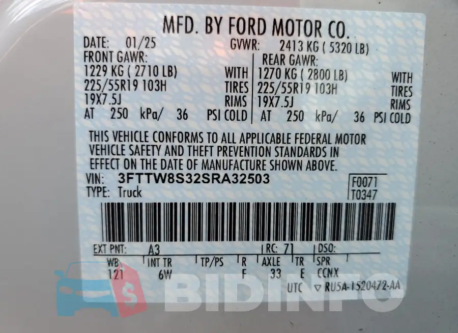 3FTTW8S32SRA32503 Photo# 12