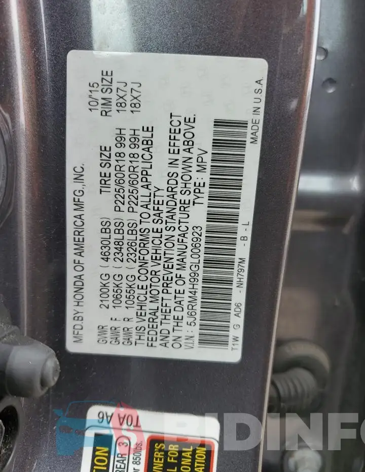 5J6RM4H99GL006923 Photo# 12