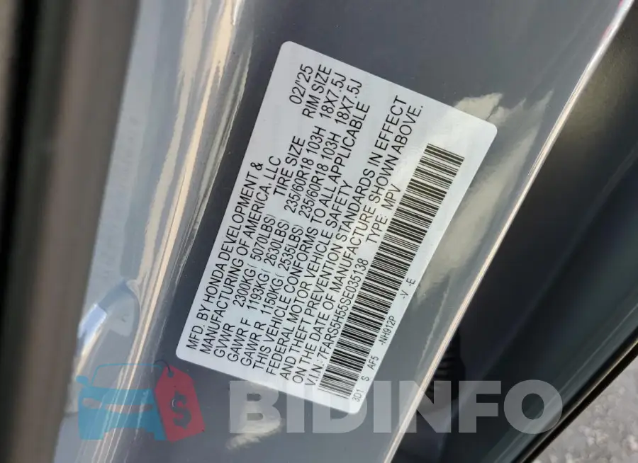 7FARS5H55SE035138 Photo# 13