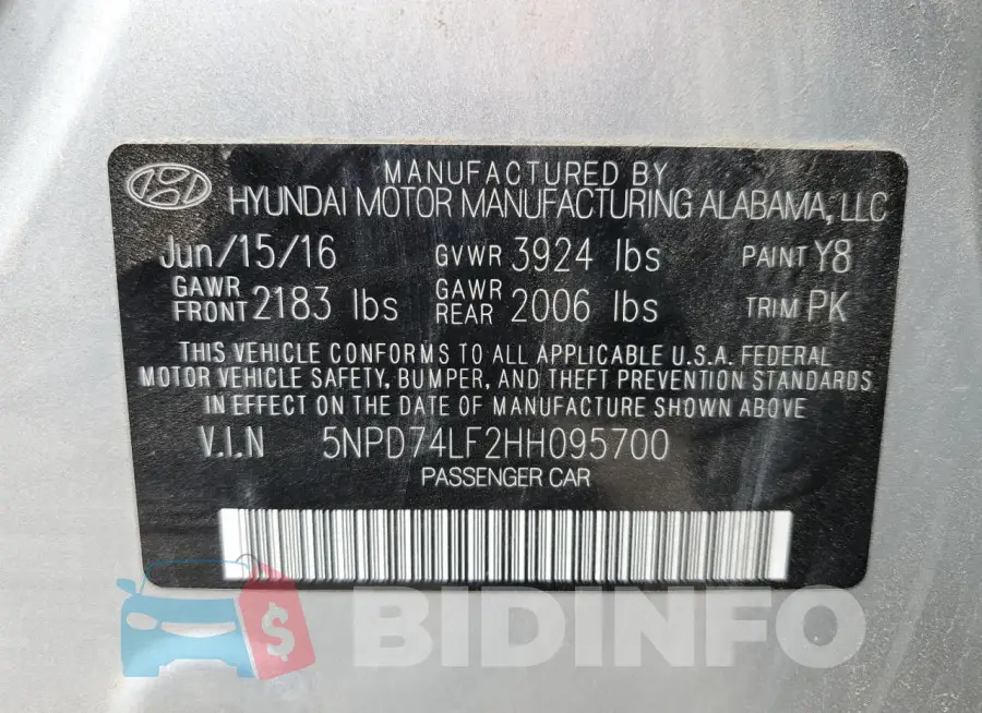 5NPD74LF2HH095700 Photo# 12