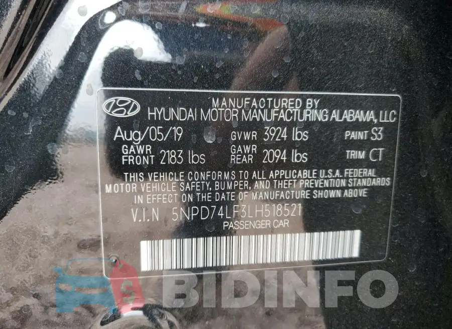 5NPD74LF3LH518521 Photo# 13