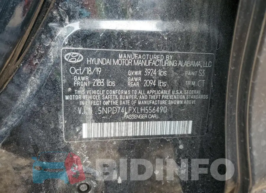 5NPD74LFXLH556490 Photo# 12