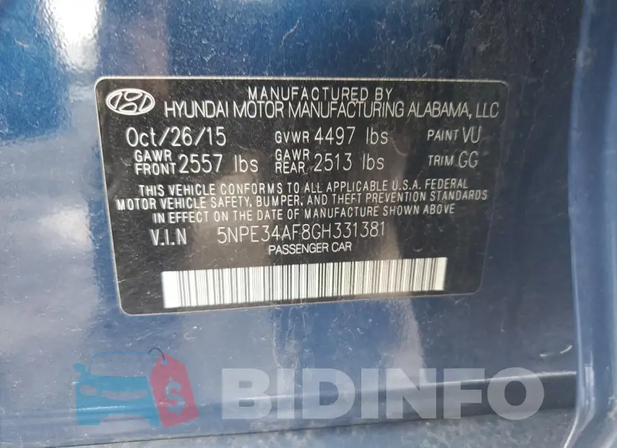 5NPE34AF8GH331381 Photo# 12