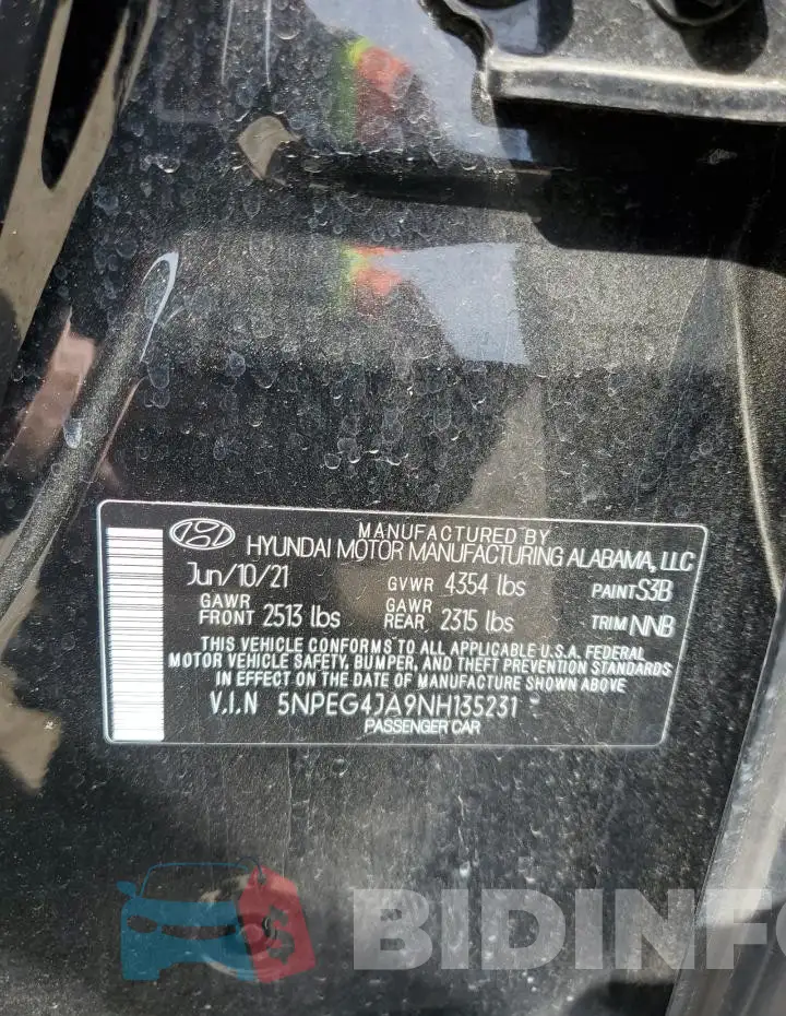 5NPEG4JA9NH135231 Photo# 12
