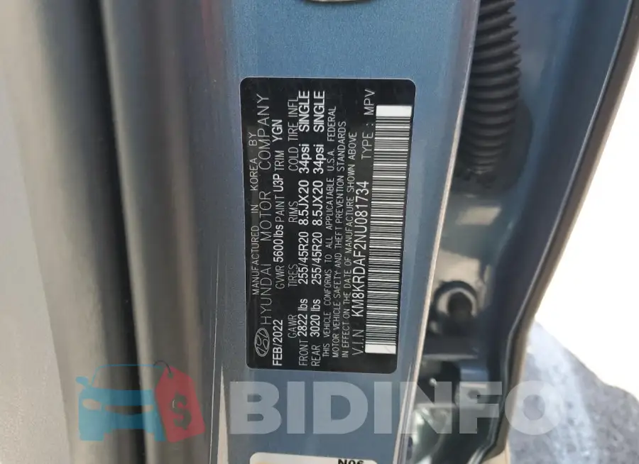 KM8KRDAF2NU081734 Photo# 13