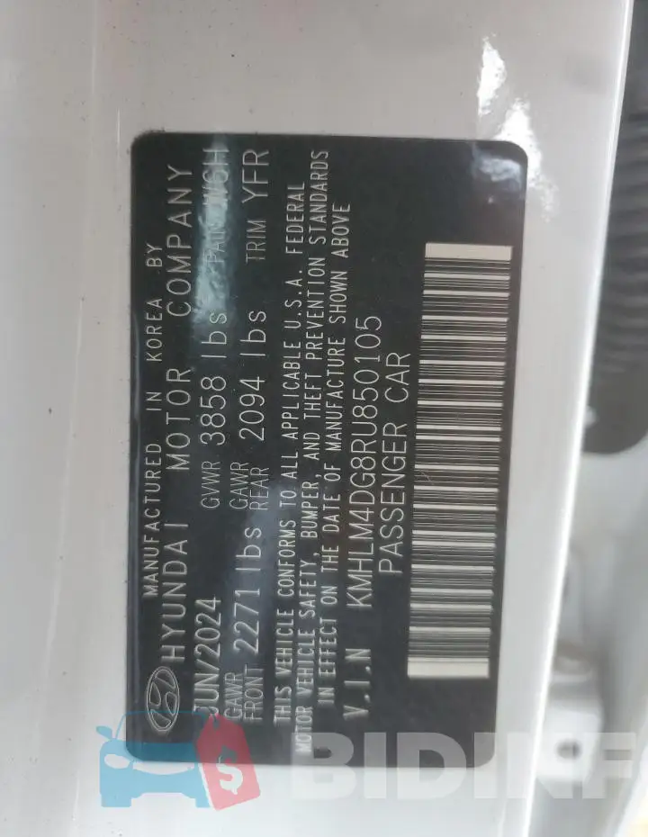 KMHLM4DG8RU850105 Photo# 13