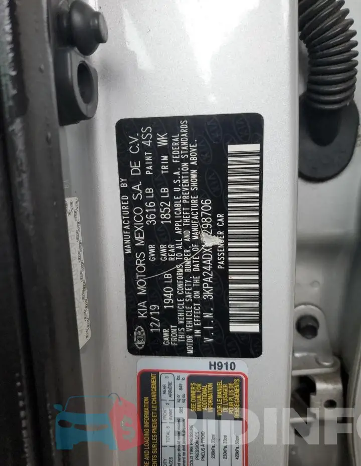 3KPA24ADXLE298706 Photo# 12