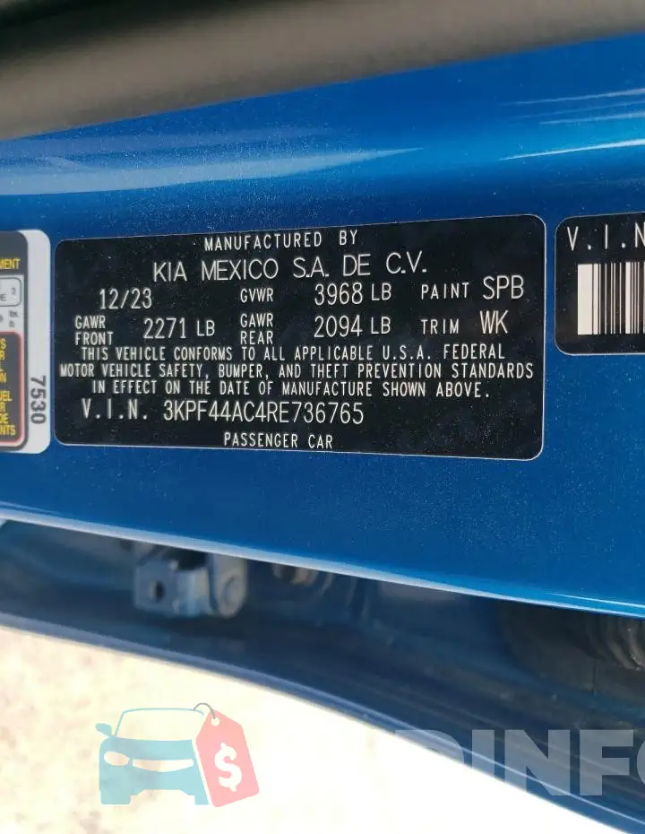 3KPF44AC4RE736765 Photo# 12