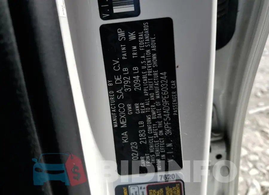 3KPF54AD9PE603244 Photo# 12