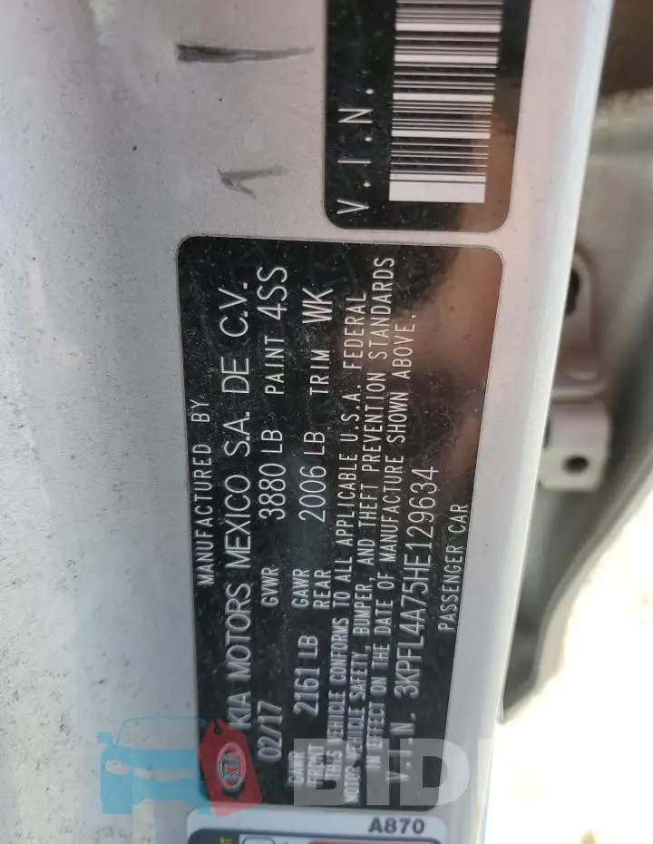 3KPFL4A75HE129634 Photo# 12