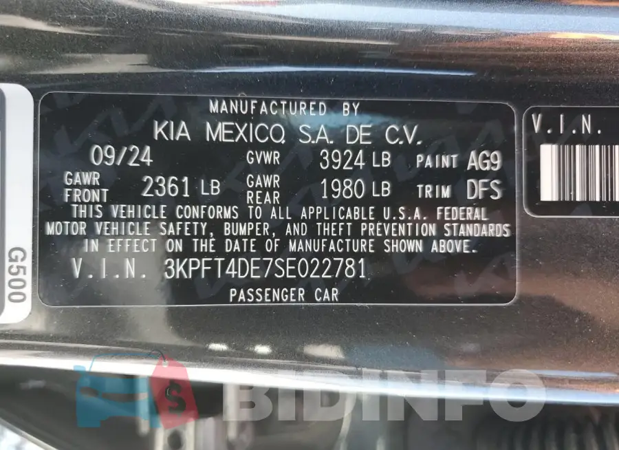 3KPFT4DE7SE022781 Photo# 13