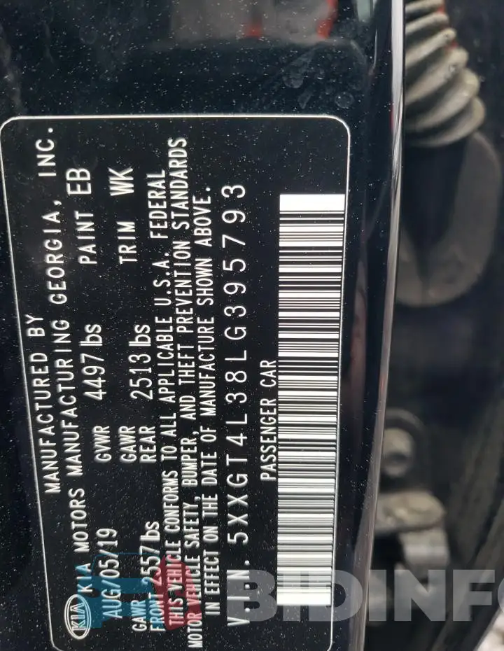 5XXGT4L38LG395793 Photo# 13
