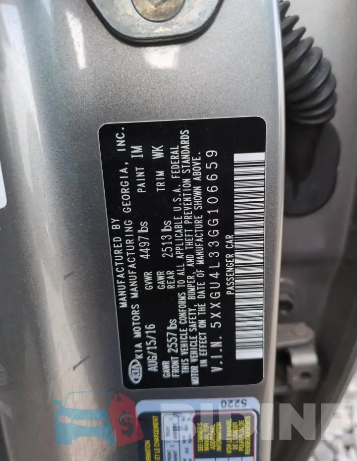 5XXGU4L33GG106659 Photo# 12