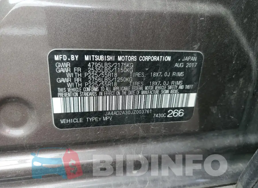 JA4AD2A30JZ003761 Photo# 13